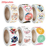 200pcs THANK YOU Letter Stickers Wedding Gift Packing Decoration