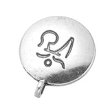 200pcs Tibetan Silver Taiji Eight Trigrams Nine Palace Chinese Zodiac Charms