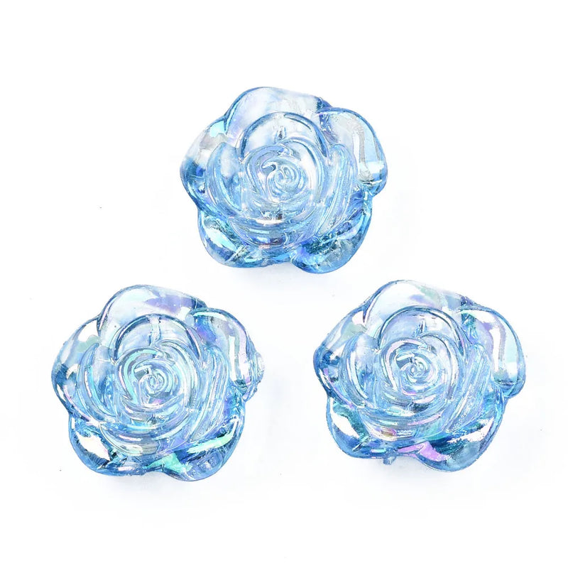 200pcs Acrylic Flower Beads for Jewelry Making DIY Bracelet Necklace 18.5x19x7mm