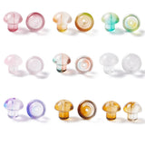 200pcs Glass Mushroom Beads 13.5x13.5mm DIY Jewelry Making Crafts