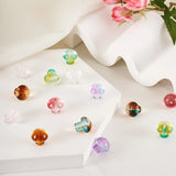 200pcs Glass Mushroom Beads 13.5x13.5mm DIY Jewelry Making Crafts