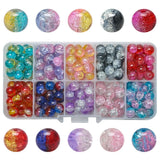 200pcs/box 8mm Lampwork Glass Round Beaded Crystal Spacer Beads
