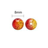 200pcs/box 8mm Lampwork Glass Round Beaded Crystal Spacer Beads