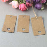 200pcs Square Hole Jewelry Hang Package Display with Strings