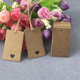 200pcs Square Hole Jewelry Hang Package Display with Strings