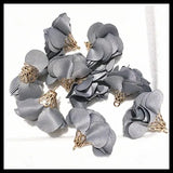 200pcs Flower Pendants for Tassel Jewelry Making Accessories 22mm