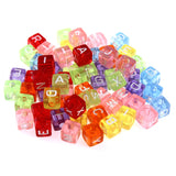 200pcs 10*10mm Colorful Cube Acrylic Alphabet Beads Initial Charms for Bracelets