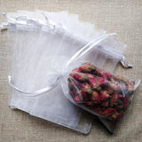 200pcs Organza Jewelry Gift Bags, Wedding Christmas Drawstring
