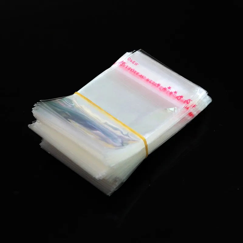200pcs 11x11+2cm Clear Poly Bags Self Adhesive Seal Opp Bag Jewelry Packaging
