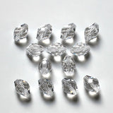 200pcs 13x10mm Oval Shape Crystal Glass Spacer Beads