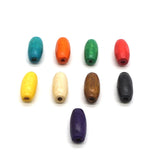 200pcs Oval Shape Wood Loose Charm Beads for DIY Jewelry Making