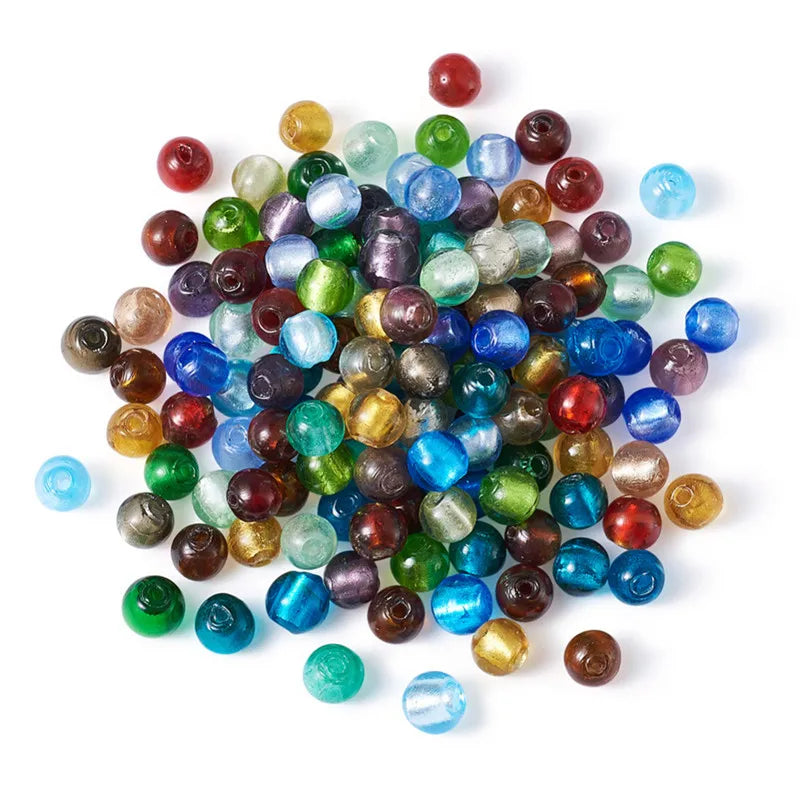 200pcs/lot 8mm 10mm 12mm Round Beads Lampwork Spacer Beads F70