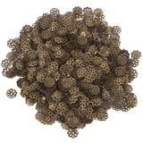 200pcs Flower Bead Caps Silver Plated Spacer DIY Jewelry Making