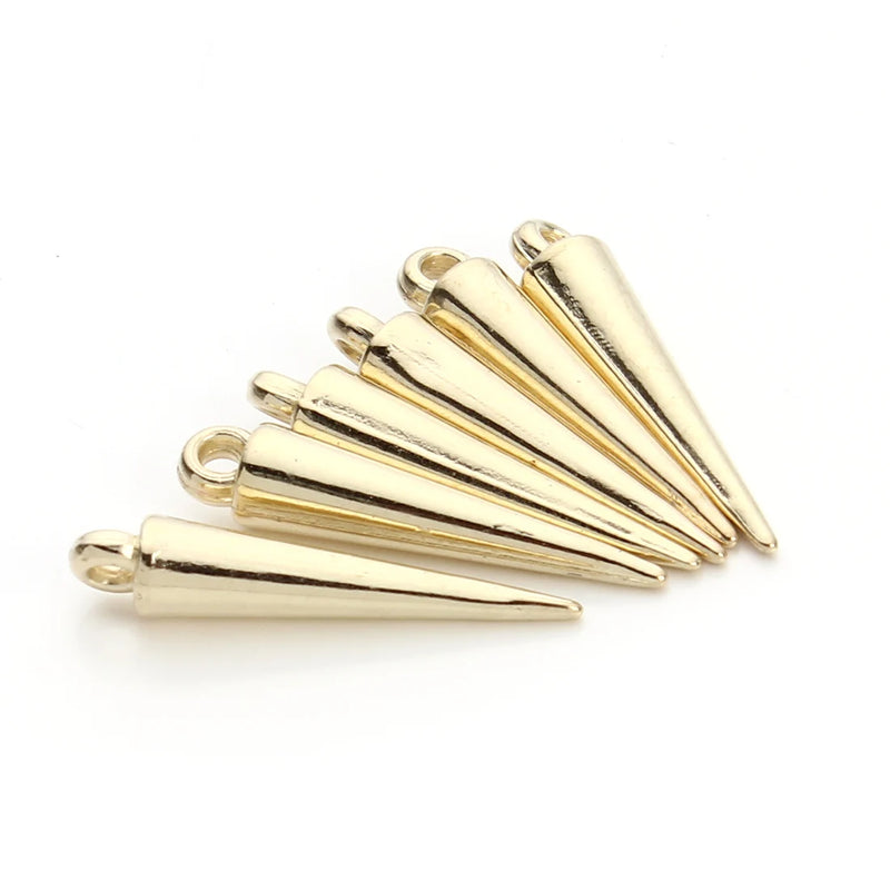 200pcs Rhodium CCB Cone Beads Charms For DIY Jewelry Making