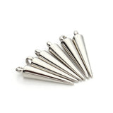 200pcs Rhodium CCB Cone Beads Charms For DIY Jewelry Making