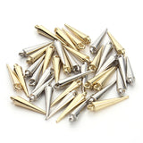 200pcs Rhodium CCB Cone Beads Charms For DIY Jewelry Making