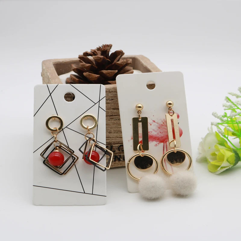 200pcs Long Earring Display Tags with Red Bird Design