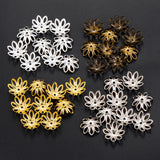 200pcs Metal Flower Bead Caps 11-14mm Spacer Charms for Jewelry Making