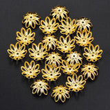 200pcs Metal Flower Bead Caps 11-14mm Spacer Charms for Jewelry Making