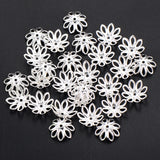200pcs Metal Flower Bead Caps 11-14mm Spacer Charms for Jewelry Making