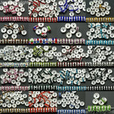 200pcs 10mm Czech Rhinestone Pave Rondelle Silver Spacer Beads