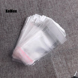 200pcs Transparent Self Adhesive Opp Bags 7x14cm 8x15cm Clear Waterproof