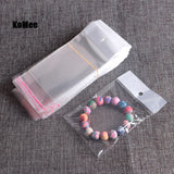 200pcs Transparent Self Adhesive Opp Bags 7x14cm 8x15cm Clear Waterproof