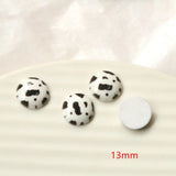 200pcs Cows Print Resin Flatback Beads DIY Jewelry Earring Nail Art Accessory
