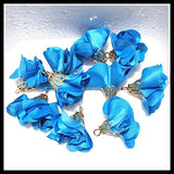 200pcs Tassel Flower Pendants DIY Jewelry Accessories with Golden Metal Parts