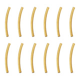200pcs Brass Tube Beads for Jewelry Making, Golden, 25x2mm, Hole: 1mm