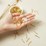 200pcs Brass Tube Beads for Jewelry Making, Golden, 25x2mm, Hole: 1mm