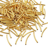 200pcs Brass Tube Beads for Jewelry Making, Golden, 25x2mm, Hole: 1mm