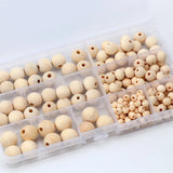 200pcs Natural Round Wooden Beads DIY Jewelry Making