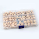 200pcs Natural Round Wooden Beads DIY Jewelry Making