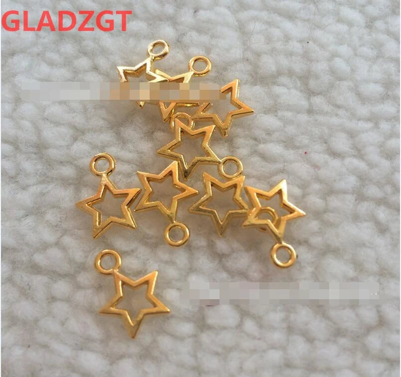 200pcs Vintage Hollow Star Pendant DIY Jewelry Findings