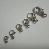 200pcs Stainless Steel Lobster Clasps & Hooks Jewelry Findings Polished
