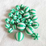 200 Acrylic Watermelon Round Beads for DIY Jewelry Making