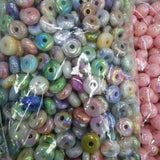 200pcs 15mm DIY Oval Round Loose Spacer Beads for Women Kids Jewelry Making