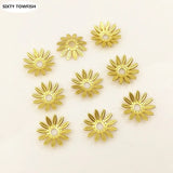 200pcs Copper Vintage Flowers Charms Jewelry Findings