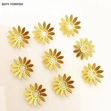200pcs Copper Vintage Flowers Charms Jewelry Findings