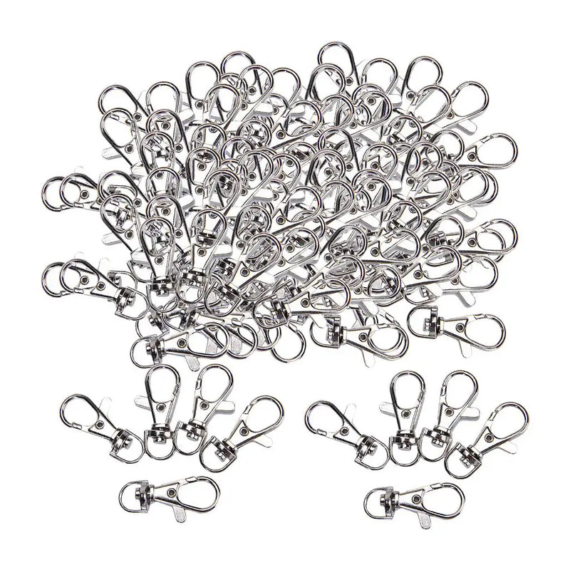 200x Lobster Clasps Keychain Swivel Clips Snap Hooks Bag Key Clasps