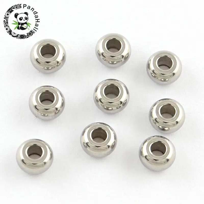 201 Stainless Steel Rondelle Bead Spacers 5x3mm
