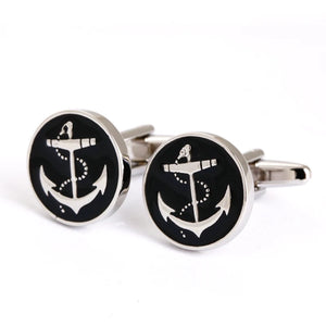 High Cufflinks Round and Pattern Cufflinks for Mens Cuff