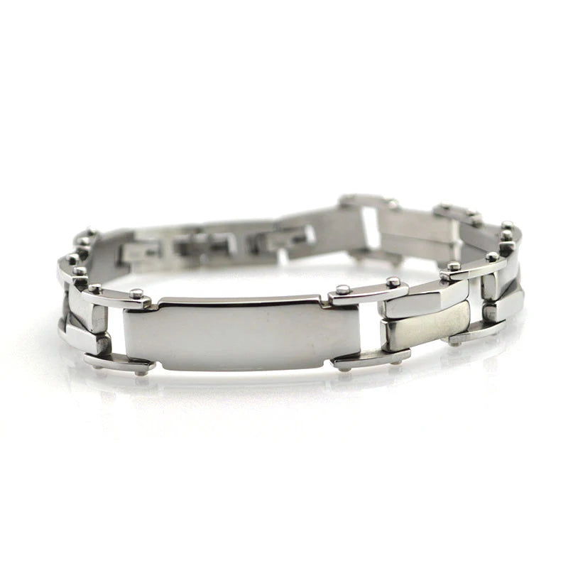 Men's Stainless Steel Link Chain Bracelet Unisex Unique Style