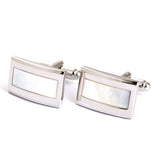 Men's Stainless Steel Square Shells Sliver