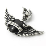 Arrival Love Heart Pendant Flying Wing 316L Stainless Steel