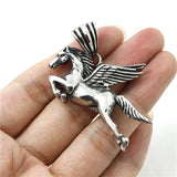 Flying Horse Pendant Punk Gothic Stainless Steel Men Boys