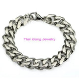 Men's Silver Stainless Steel Polished Bracelet