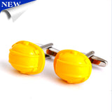 Yellow Work Helmet Cufflinks for Modelers