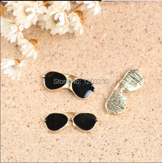 Alloy Sun Glasses Shape Necklace Charms Pendant DIY Bag/Key Chain Making